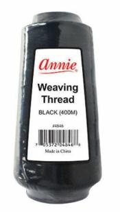 ANNIE WEAVING THREAD BLACK 400M (#4846) - STARCURLS.COM 