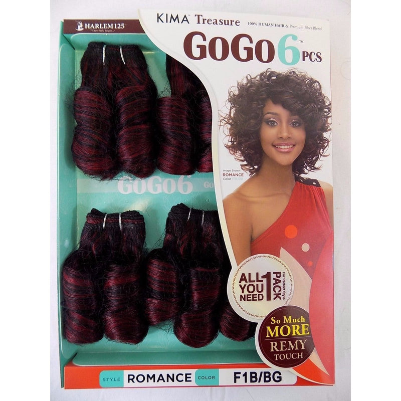 100% HUMAN HAIR BLEND ROMANCE CURL WEAVE  5pc+free closure,GOGO6 (GO6RO) - STARCURLS.COM 
