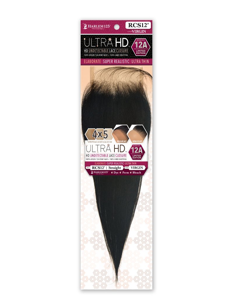 100% HUMAN HAIR 12A ULTRA HD 4X5 LACE CLOSURE - STRAIGHT (RCS) - STARCURLS.COM 