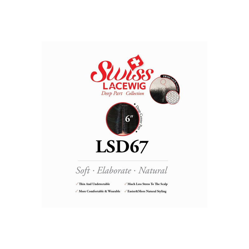 SWISS LACE FRONT, 6" DEEP CENTER PART- XLONG STRAIGHT 32" (LSD67) - STARCURLS.COM 