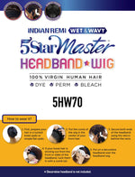100% HUMAN HAIR INDIAN REMI WET & WAVY HEADBAND WIG  (5HW70) - STARCURLS.COM